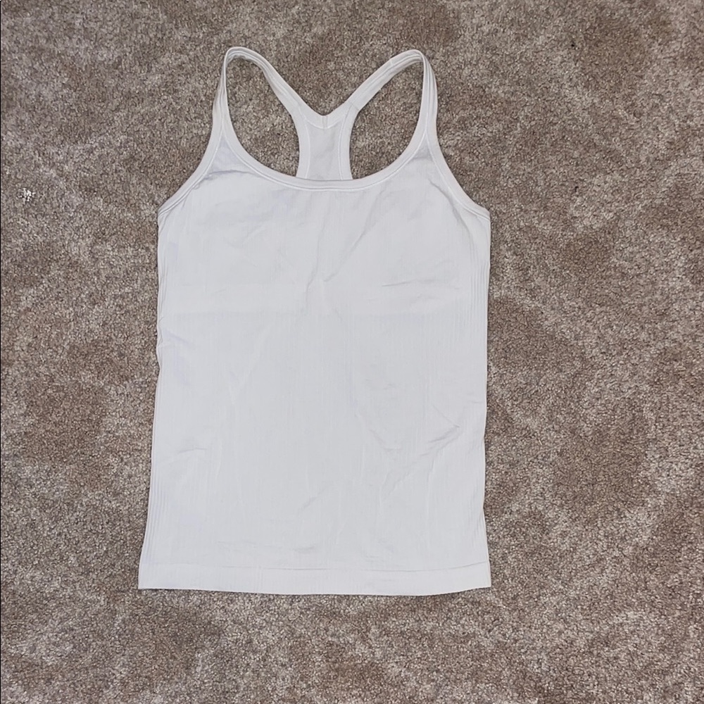 White Racerback Tank Top